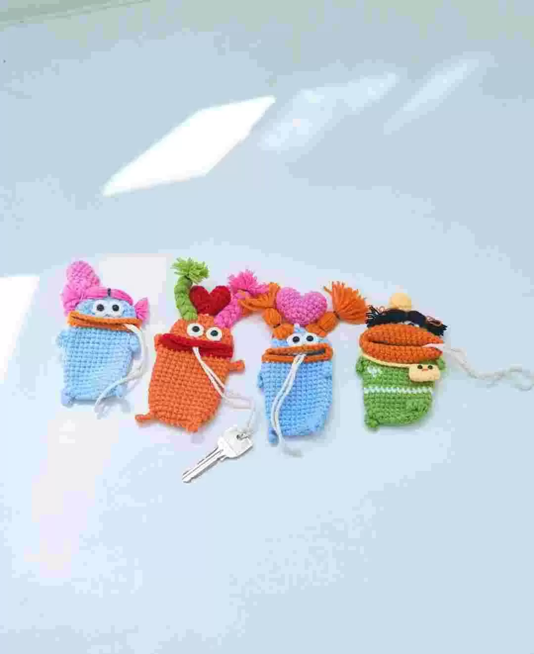 毛糸のキーケース