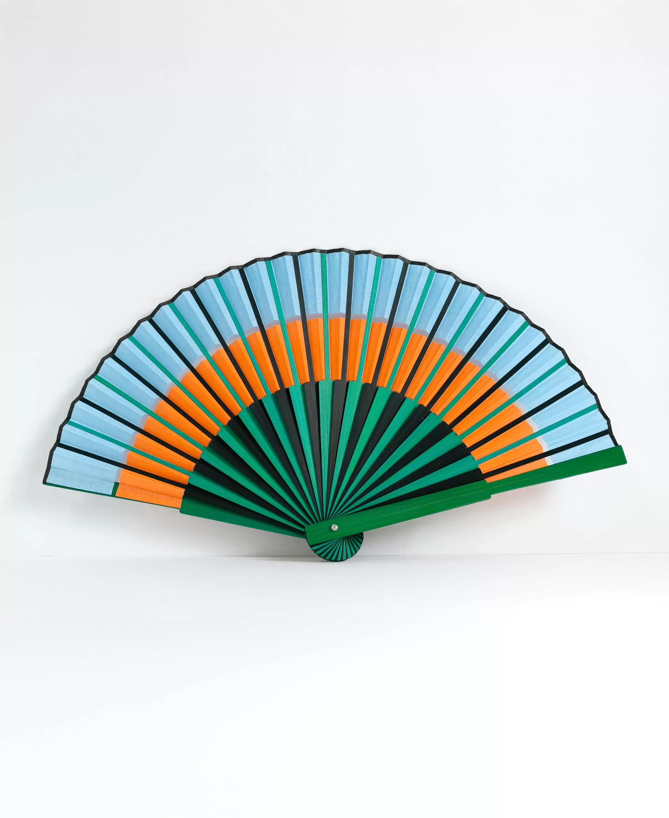 二重虹扇子（青／緑／橙）
