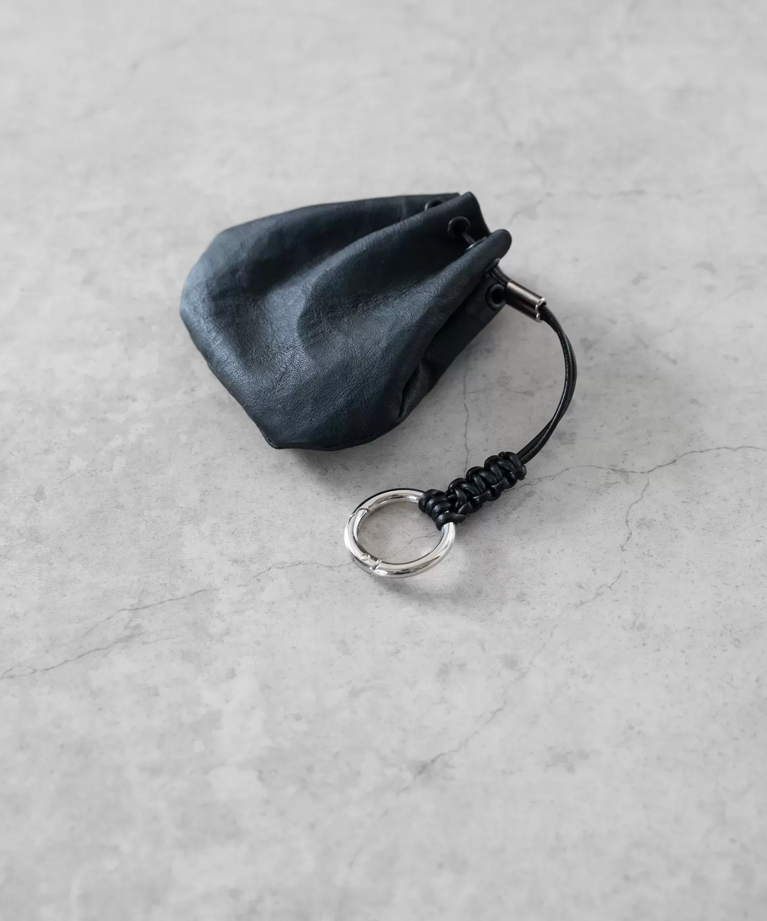 超軽量ダイニーマレザー 巾着キーリング