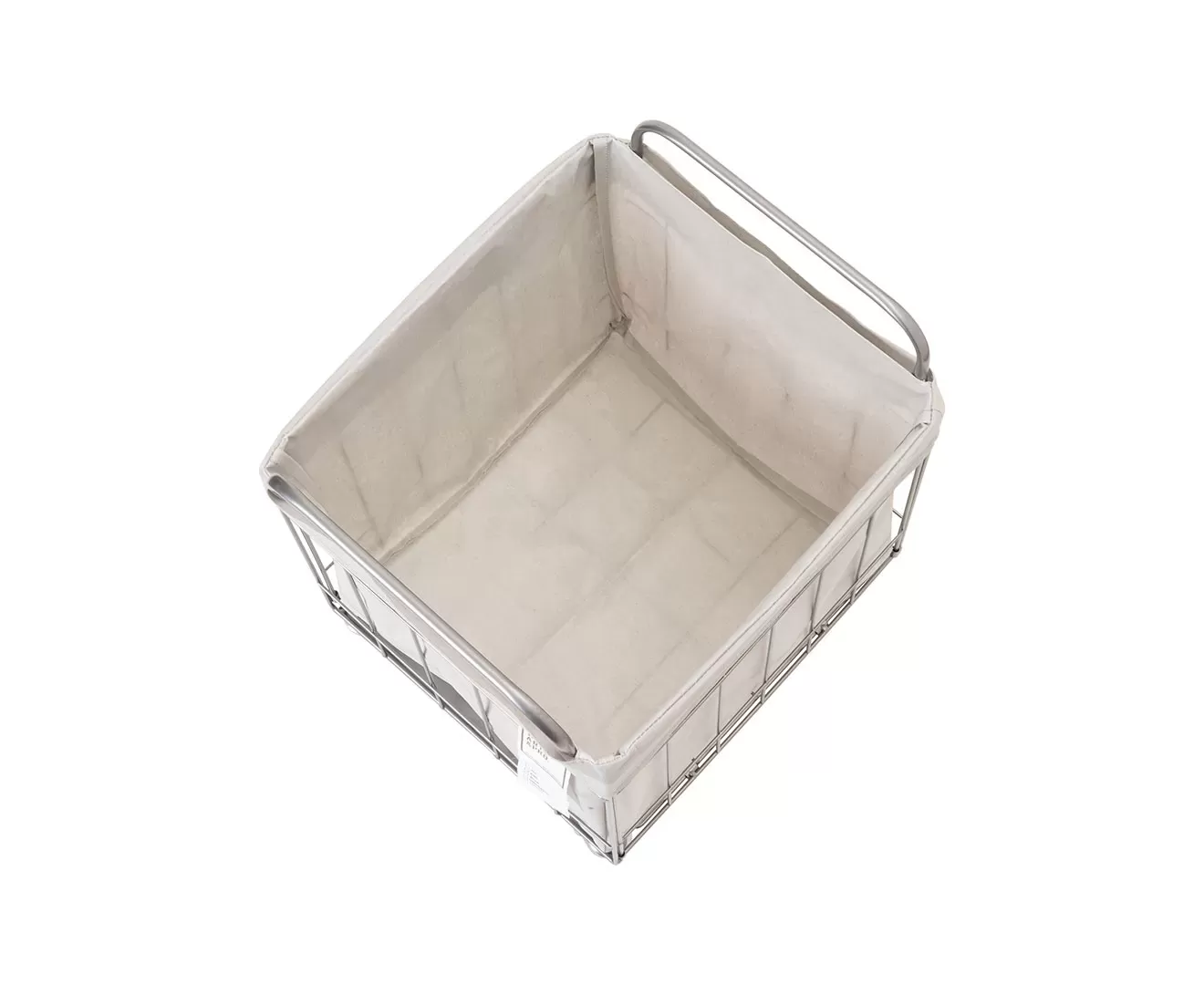 003385 FOLDING LAUNDRY SQUARE BASKET with CASTER 40L WIDE
