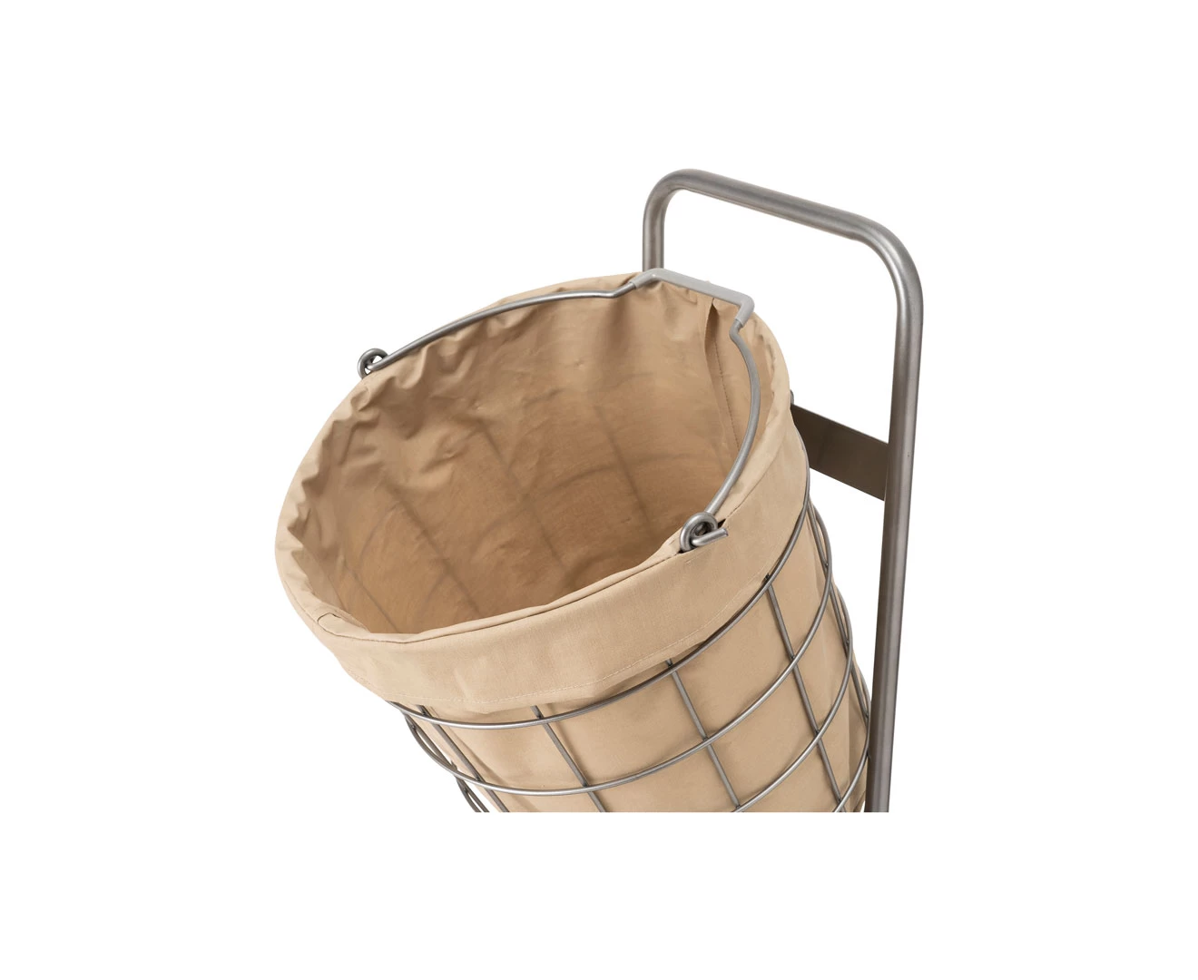 003328 WIRE ARTS & PRO.LAUNDRY ROUND BASKET DOUBLE WITH CASTER 25L 2BOX