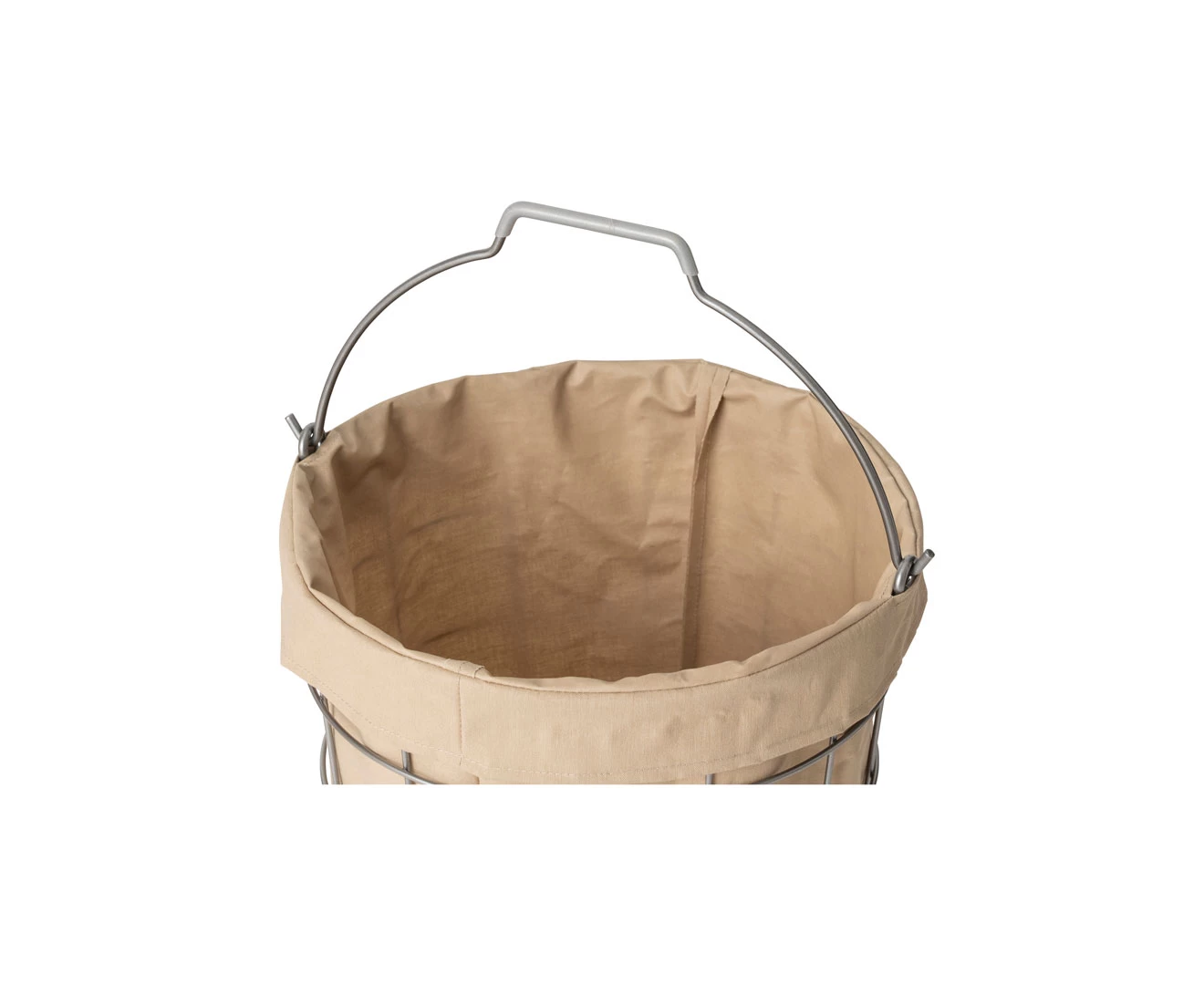 003328 WIRE ARTS & PRO.LAUNDRY ROUND BASKET DOUBLE WITH CASTER 25L 2BOX