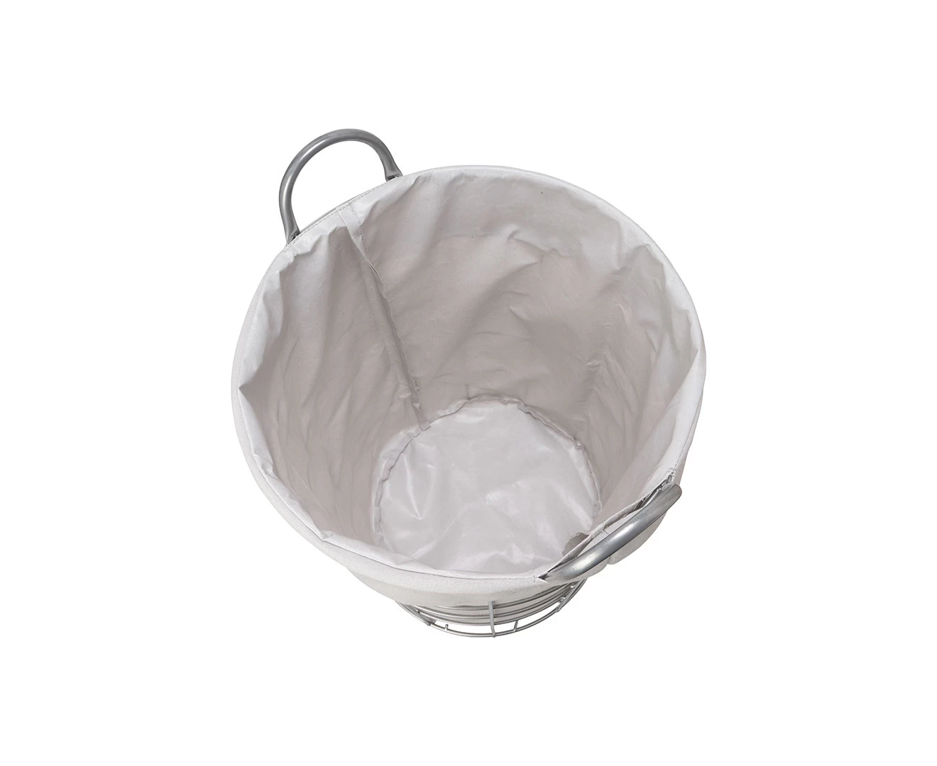 003076 WIRE ARTS & PRO.laundry ROUND BASKET WITH CASTER 33L