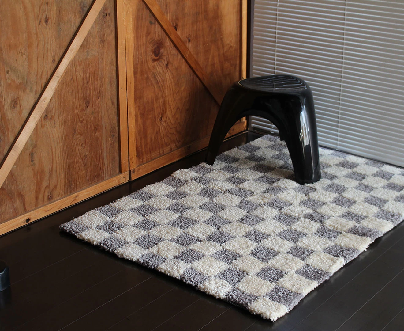 001461 Morocco CHECKER RUG 90×130