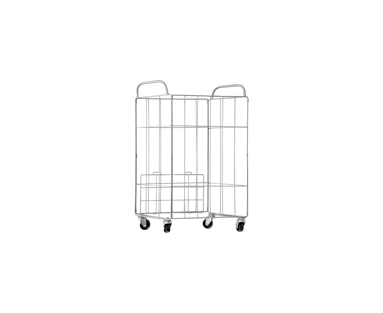 003307 WIRE ARTS&PRO FOLDING LAUNDRY SQUARE BASKET with CASTER 40L/SLIM