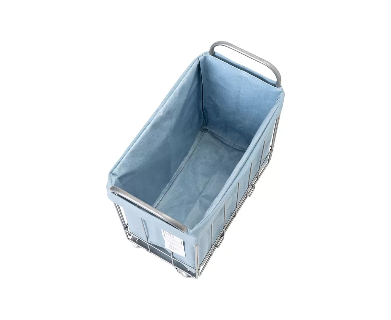 003307 DENIM FOLDING LAUNDRY SQUARE BASKET with CASTER 40L/SLIM