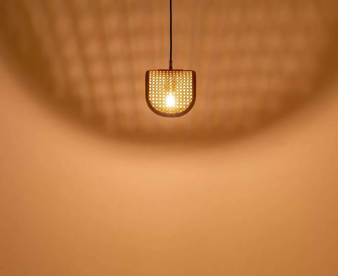 003393 RATTAN PENDANT LAMP 1BULB　（電球なし）