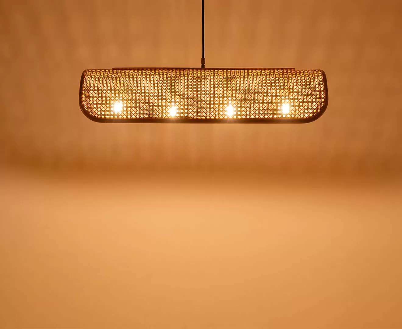 003398 RATTAN PENDANT LAMP 4BULB （電球なし）