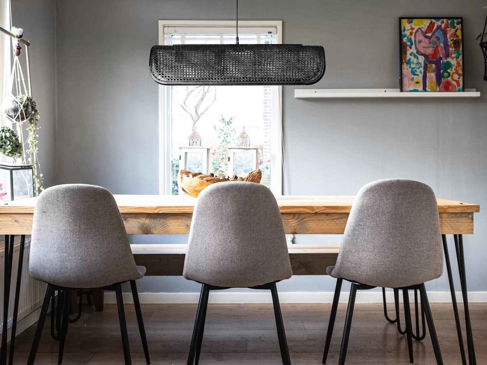 003398 RATTAN PENDANT LAMP 4BULB （電球なし）