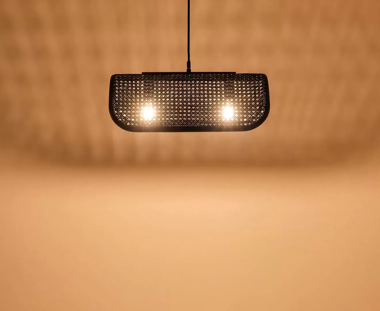 003397 RATTAN PENDANT LAMP 2BULB (電球なし)