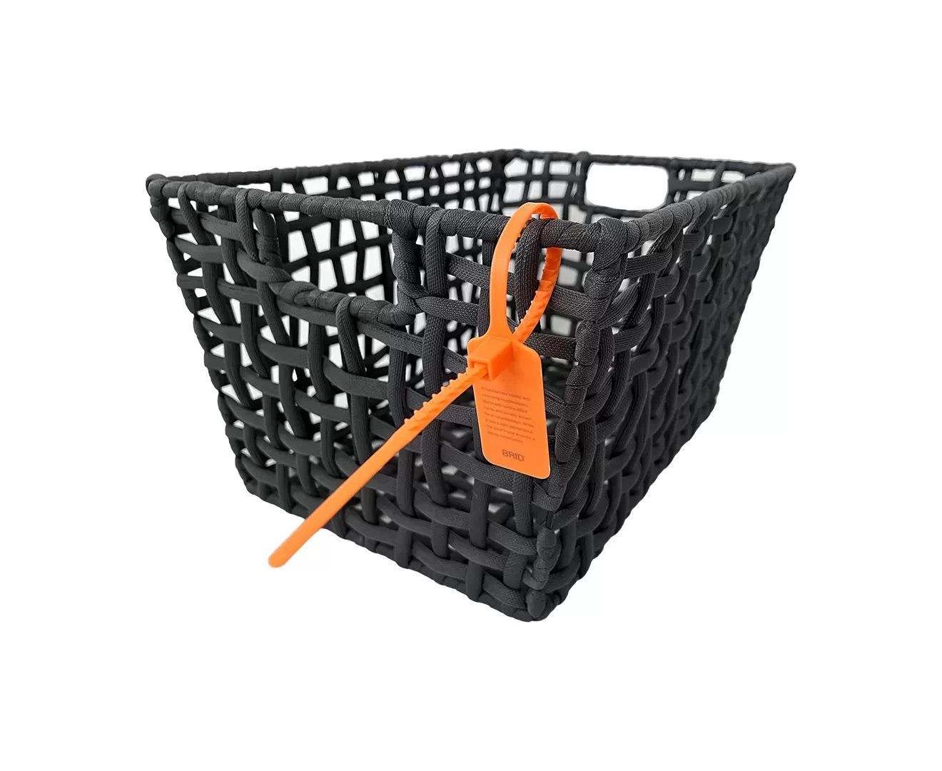 003427 FOLDING ROUGH KNIT LAUNDRY BASKET with CASTER 40L/SLIM