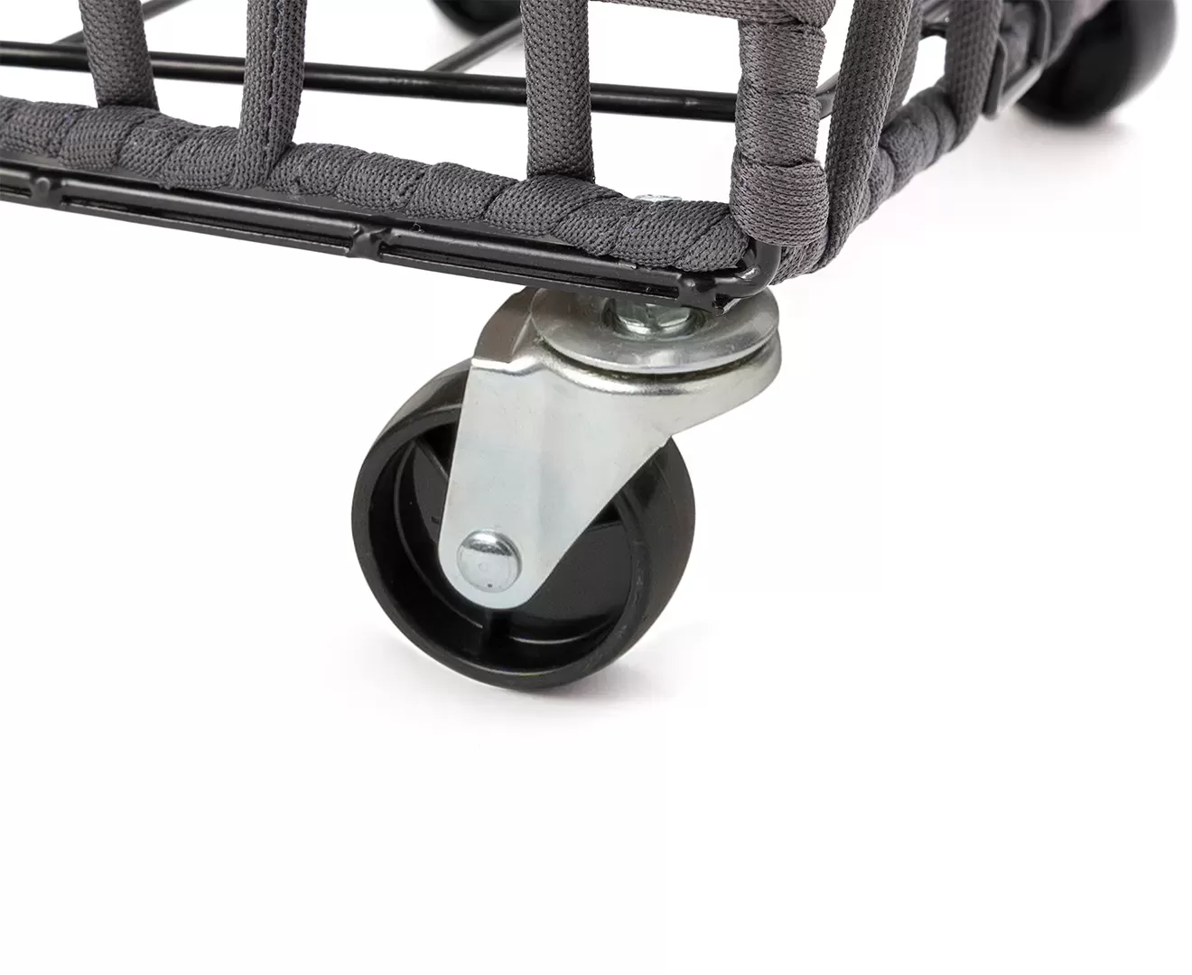 003426 FOLDING ROUGH KNIT LAUNDRY BASKET with CASTER 28L/SLIM