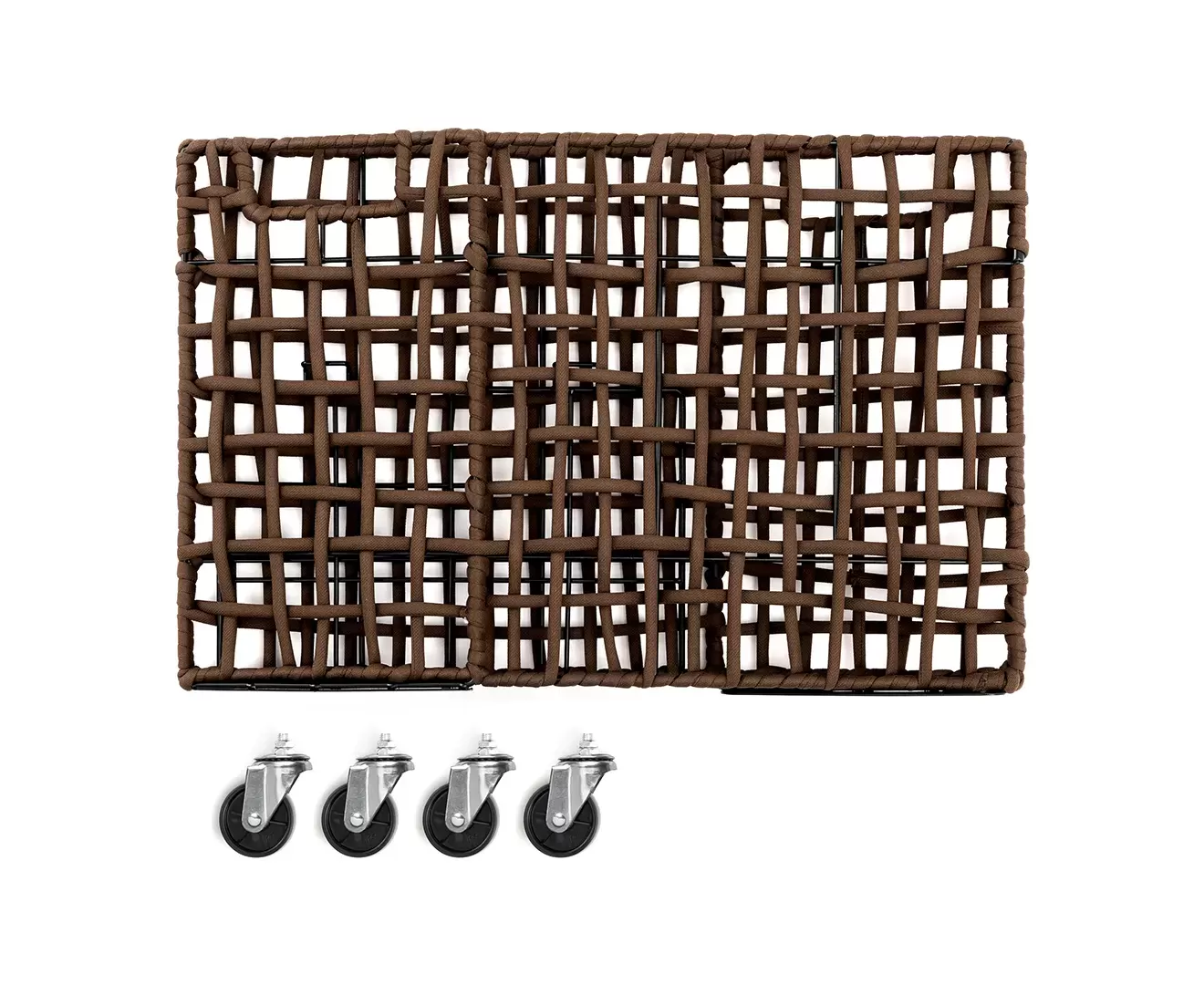 003426 FOLDING ROUGH KNIT LAUNDRY BASKET with CASTER 28L/SLIM