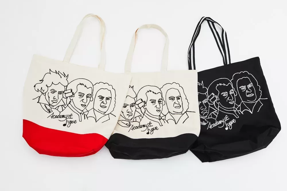 ハンドル刺繍 トートバッグ