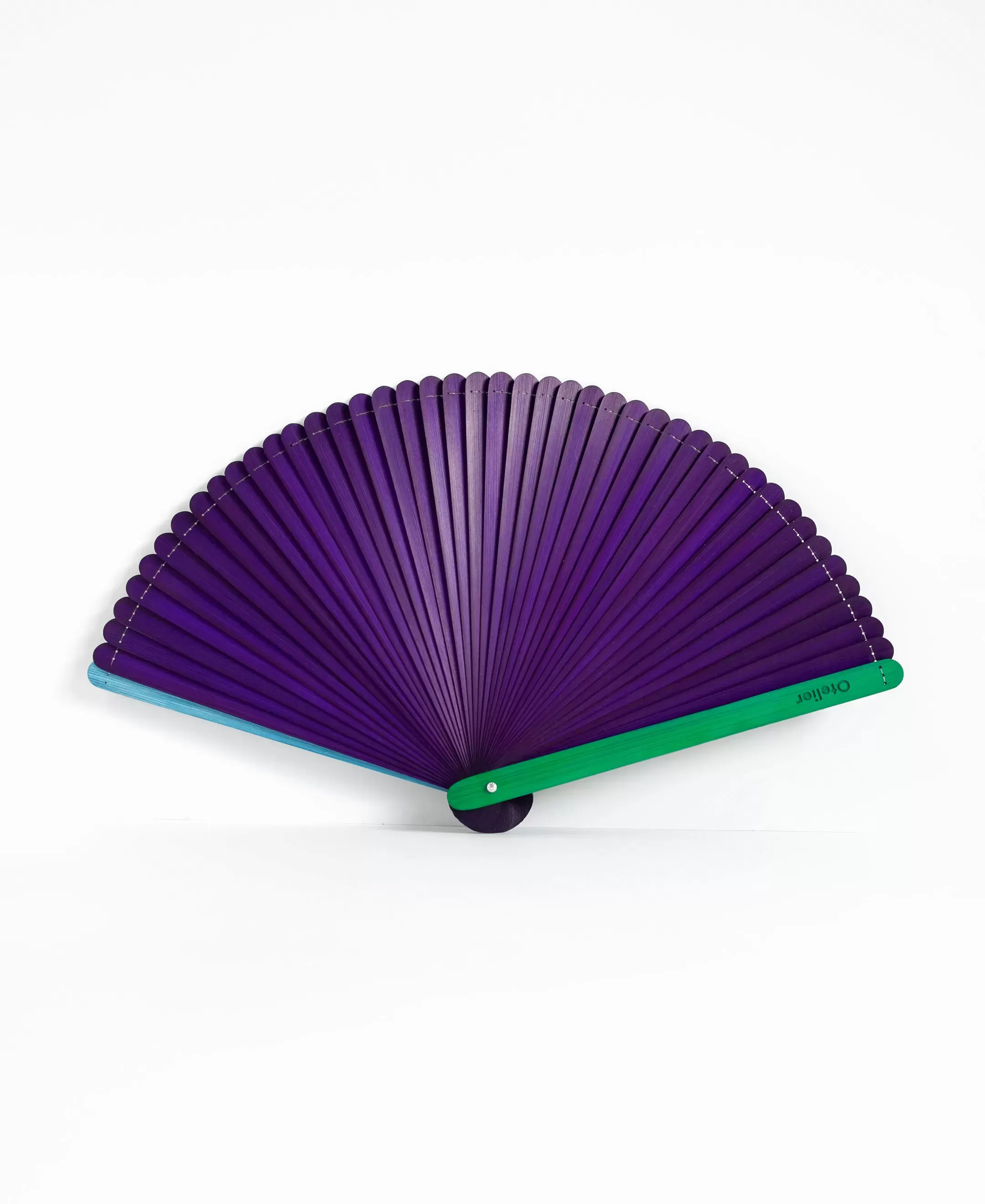 カラーブロック扇子（青／緑／紫）