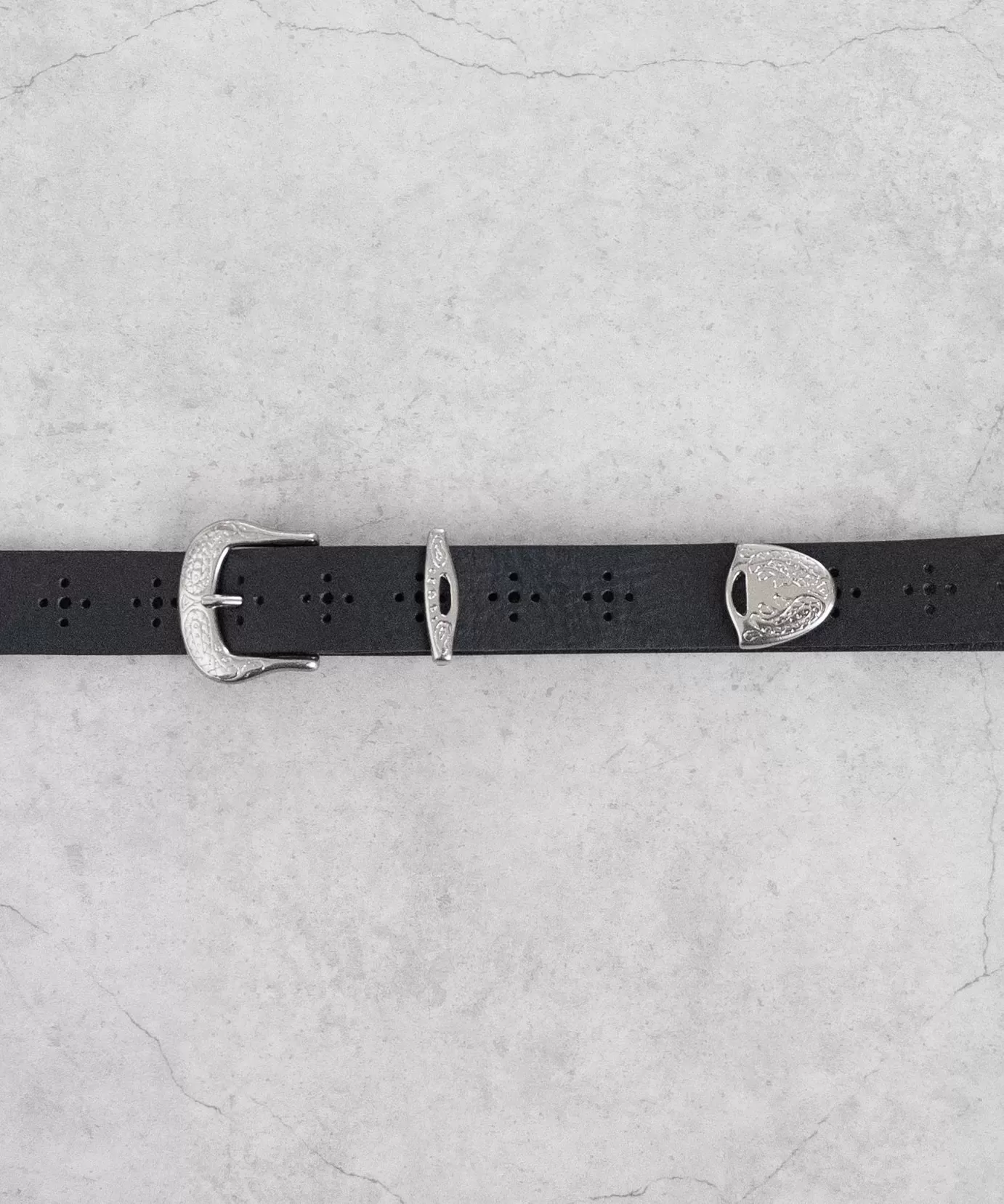 ウエスタン×メダリオンロングベルト