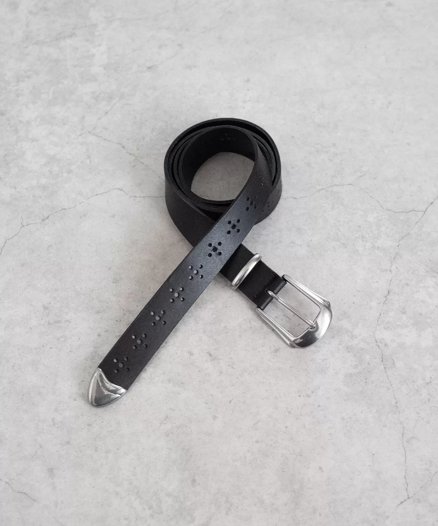 ウエスタン×メダリオンロングベルト