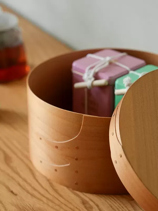 HS3799 シェーカーラウンドボックス M ライトブラウン