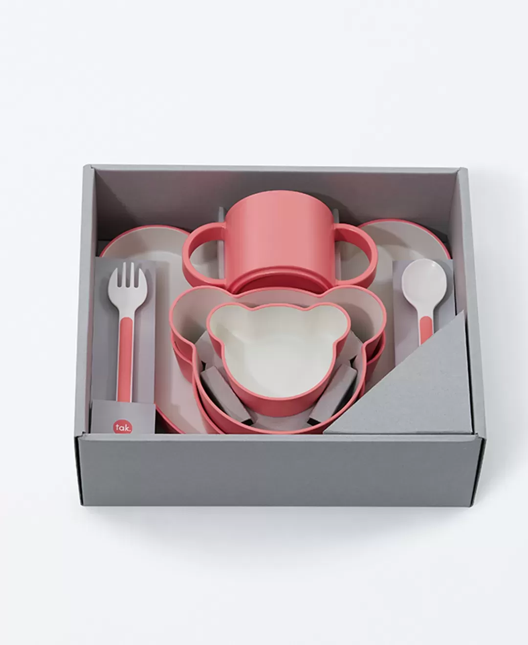 キッズディッシュ　ギフトボックス　ベア　ラッキー7　ピーチ