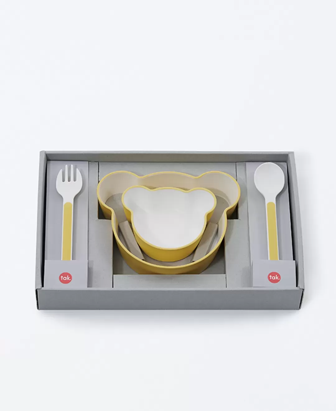 キッズディッシュ　ギフトボックス　ベア　マイン　イエロー