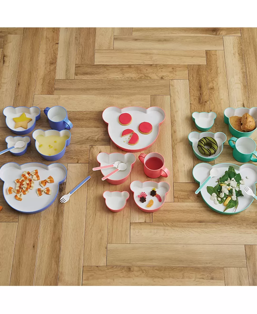 キッズディッシュ　ギフトボックス　ベア　ラッキー7　バイオレッドブルー