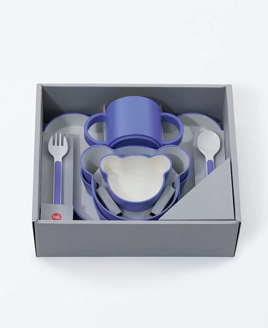 キッズディッシュ　ギフトボックス　ベア　ラッキー7　バイオレッドブルー