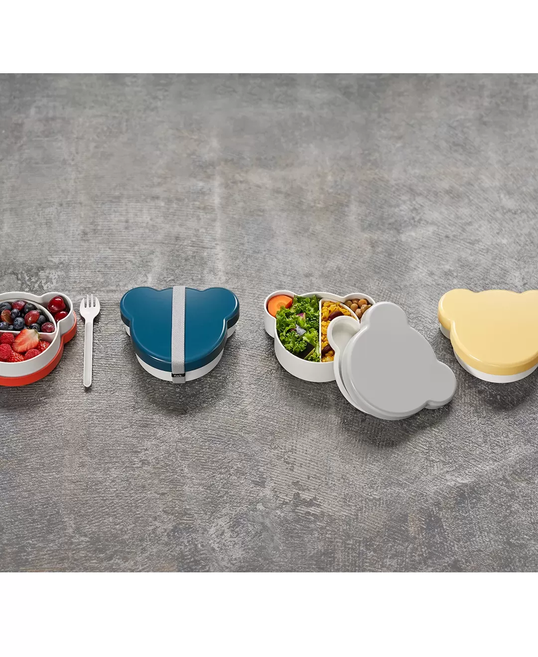 キッズディッシュ　ランチボックス　ベア　オレンジ