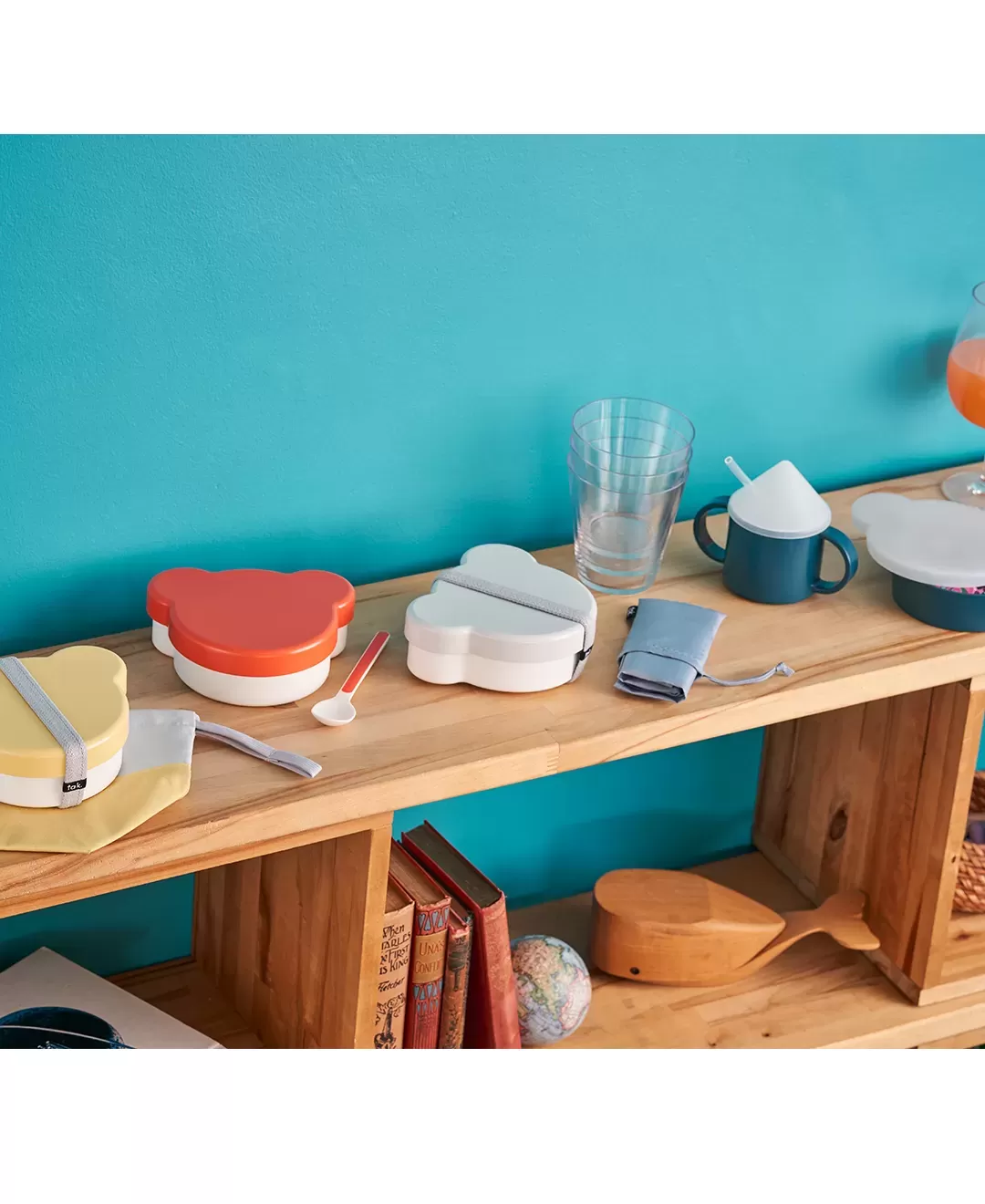 キッズディッシュ　ランチボックス　ベア　オレンジ