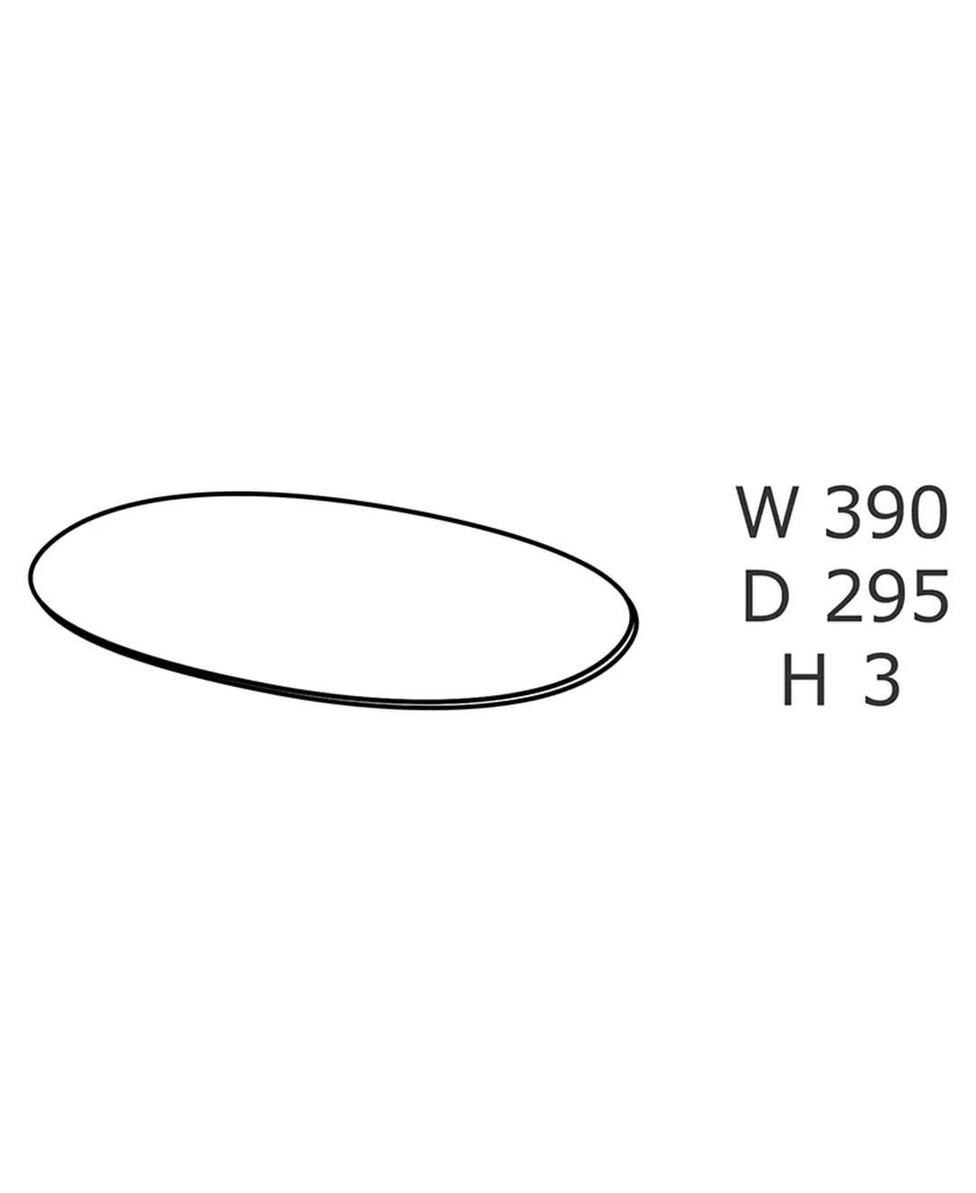 ダイニングトレー　オーバル　ライトイエロー / ベージュ