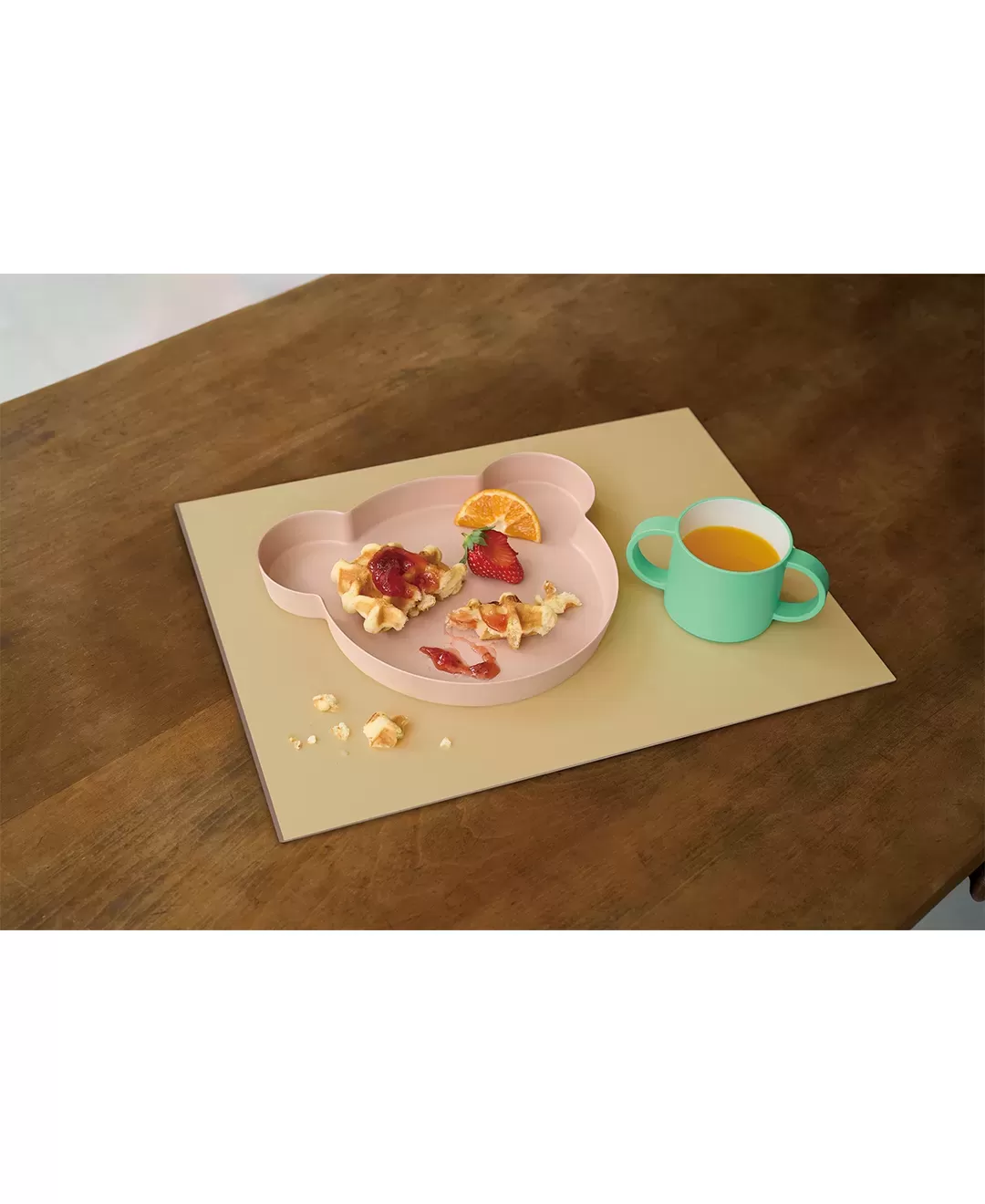 ダイニングトレー　レクタングル　レッド / ブラック