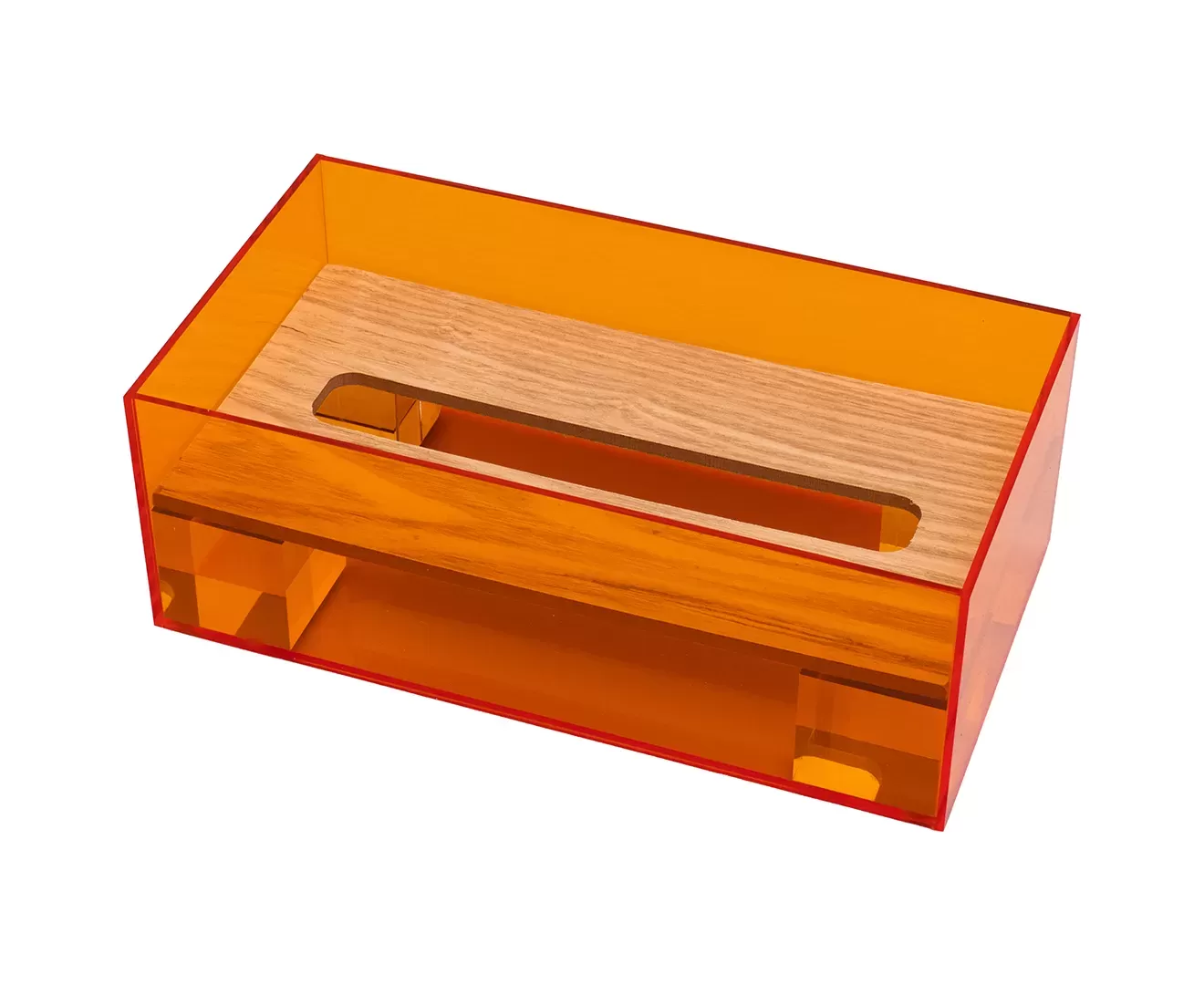 003439 ACRYLIC & WOOD TISSUE CASE