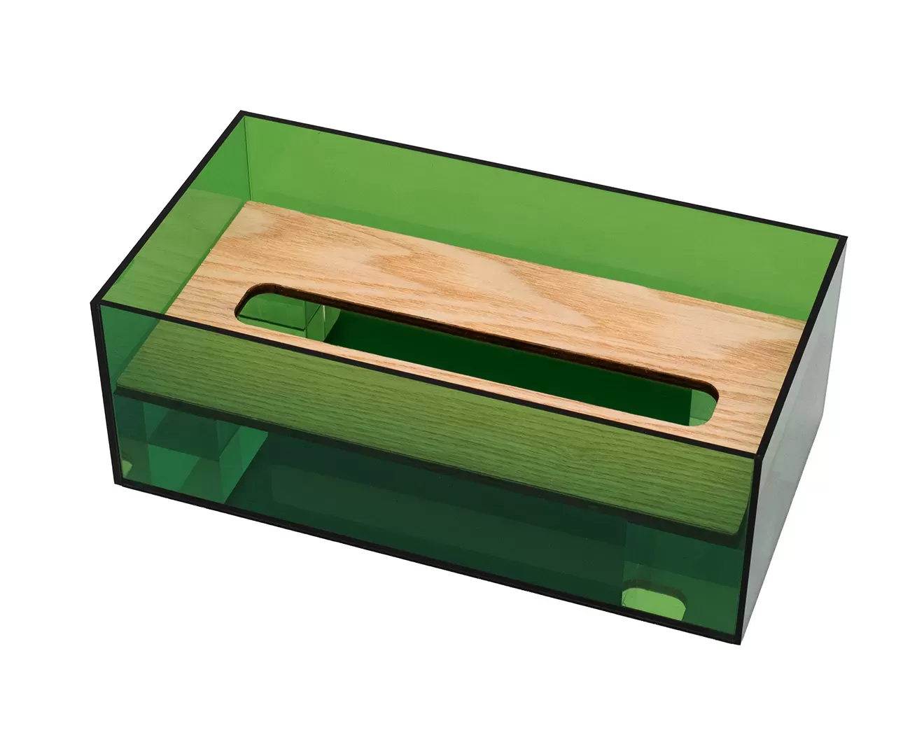 003439 ACRYLIC & WOOD TISSUE CASE