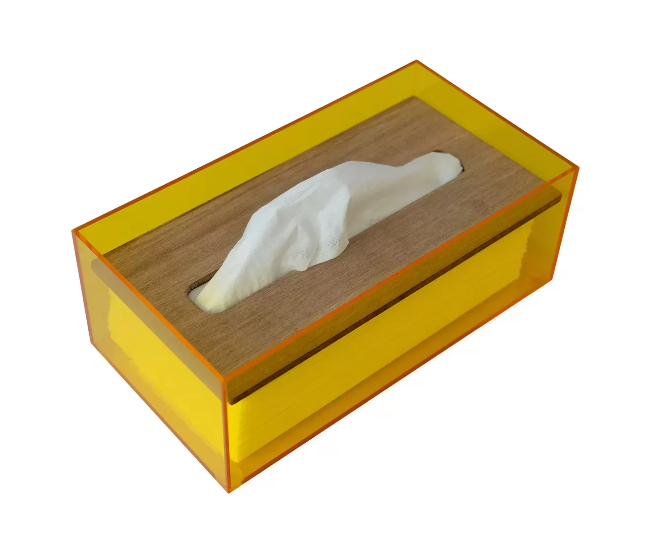 003439 ACRYLIC & WOOD TISSUE CASE