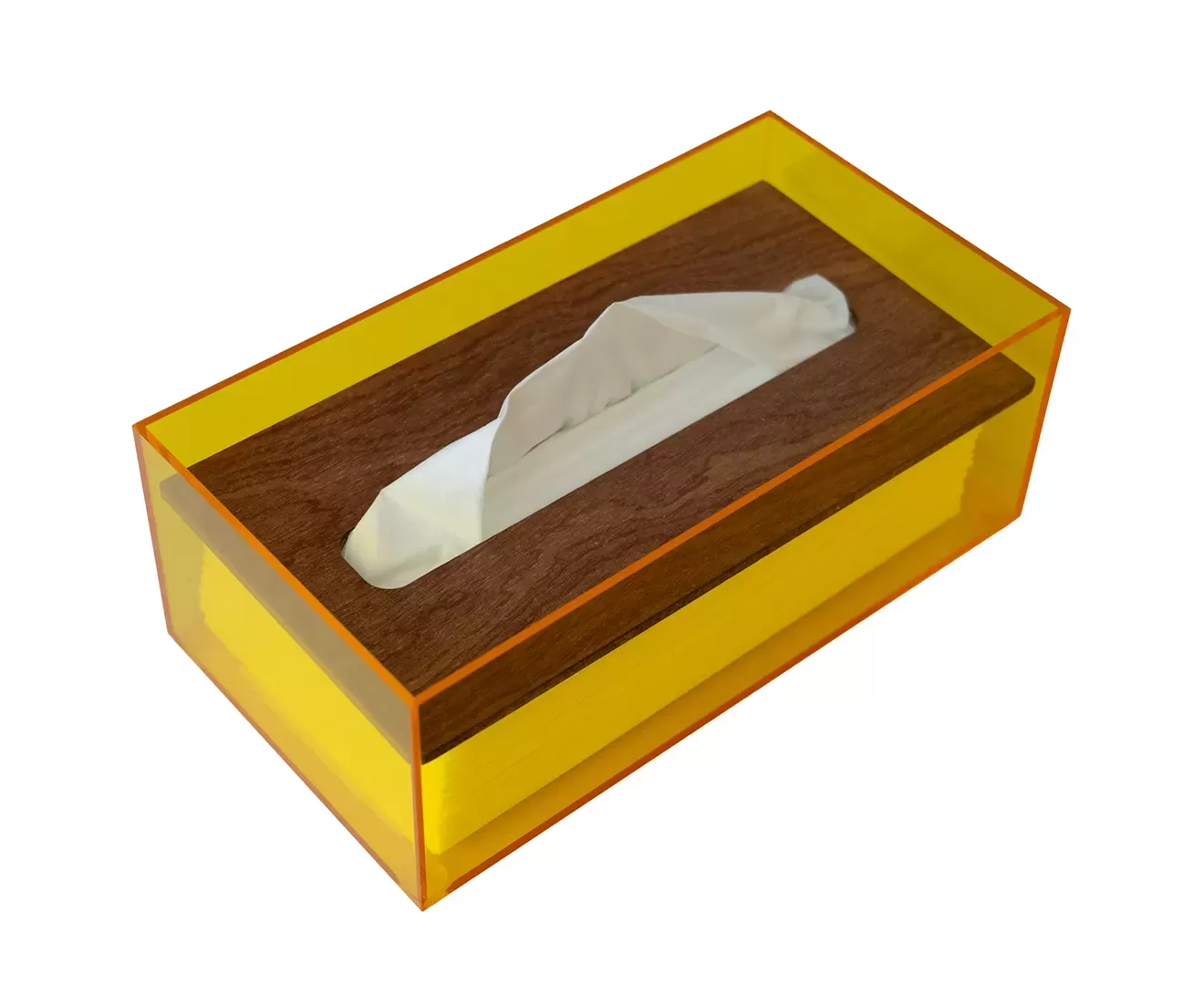 003439 ACRYLIC & WOOD TISSUE CASE