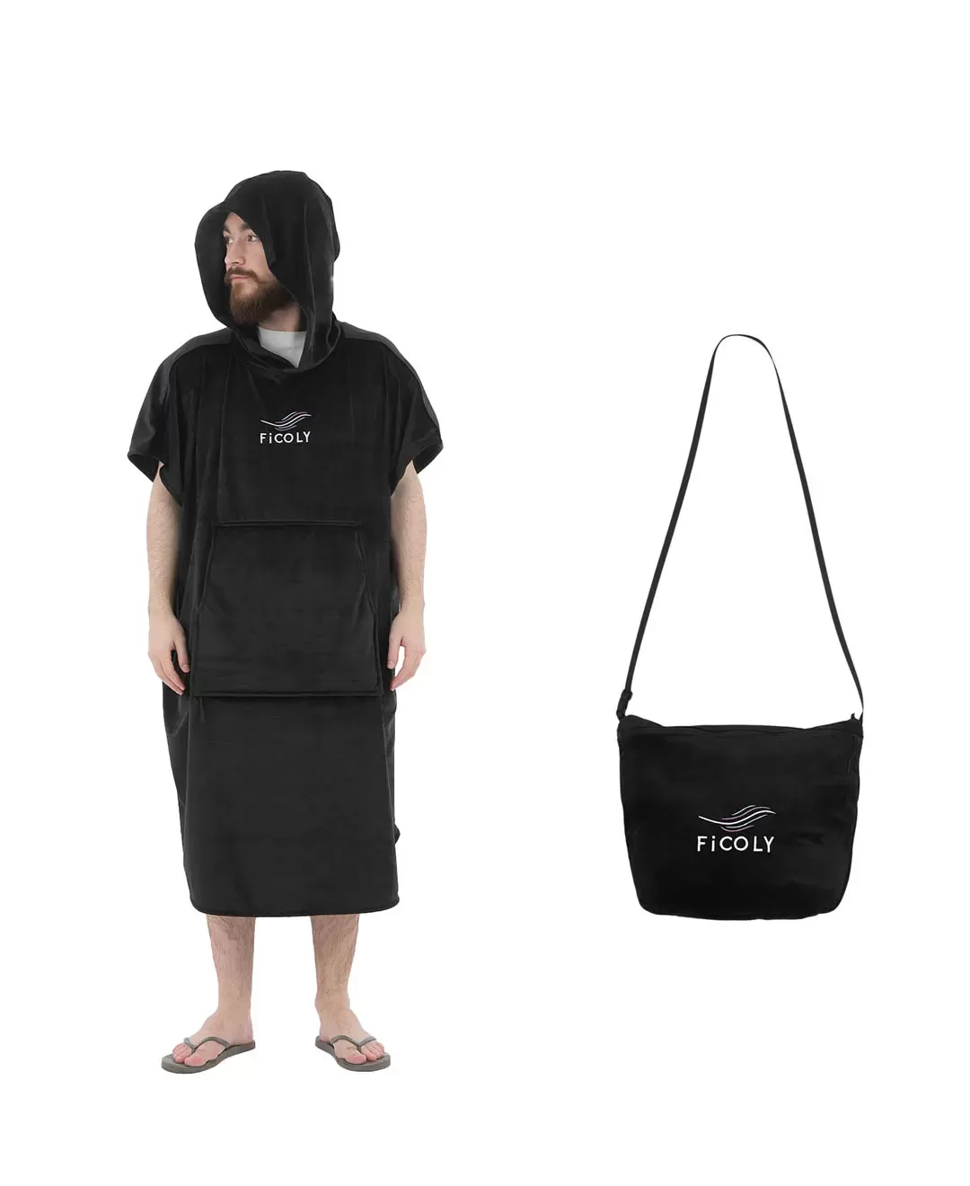 FiCOLY 3WAYタオルポンチョ <単色>