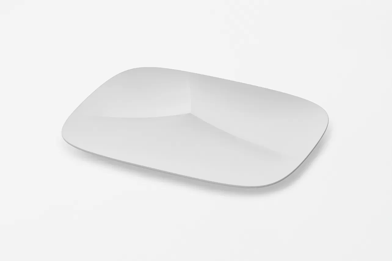 ワンディッシュ　レクタングル　ホワイト