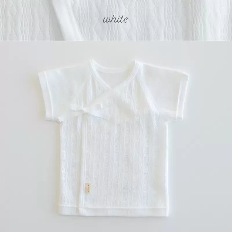 レールメッシュ素材短肌着