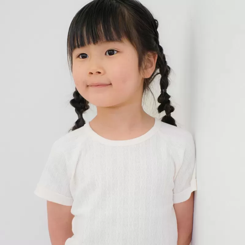 レールメッシュ丸首インナーシャツ
