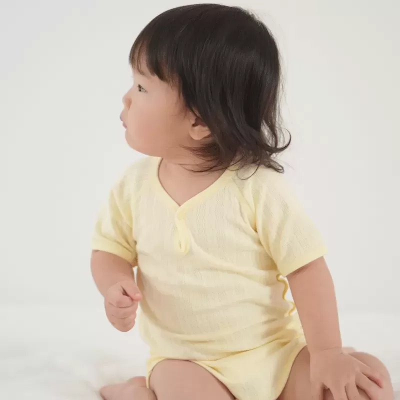 レールメッシュ半袖ロンパース