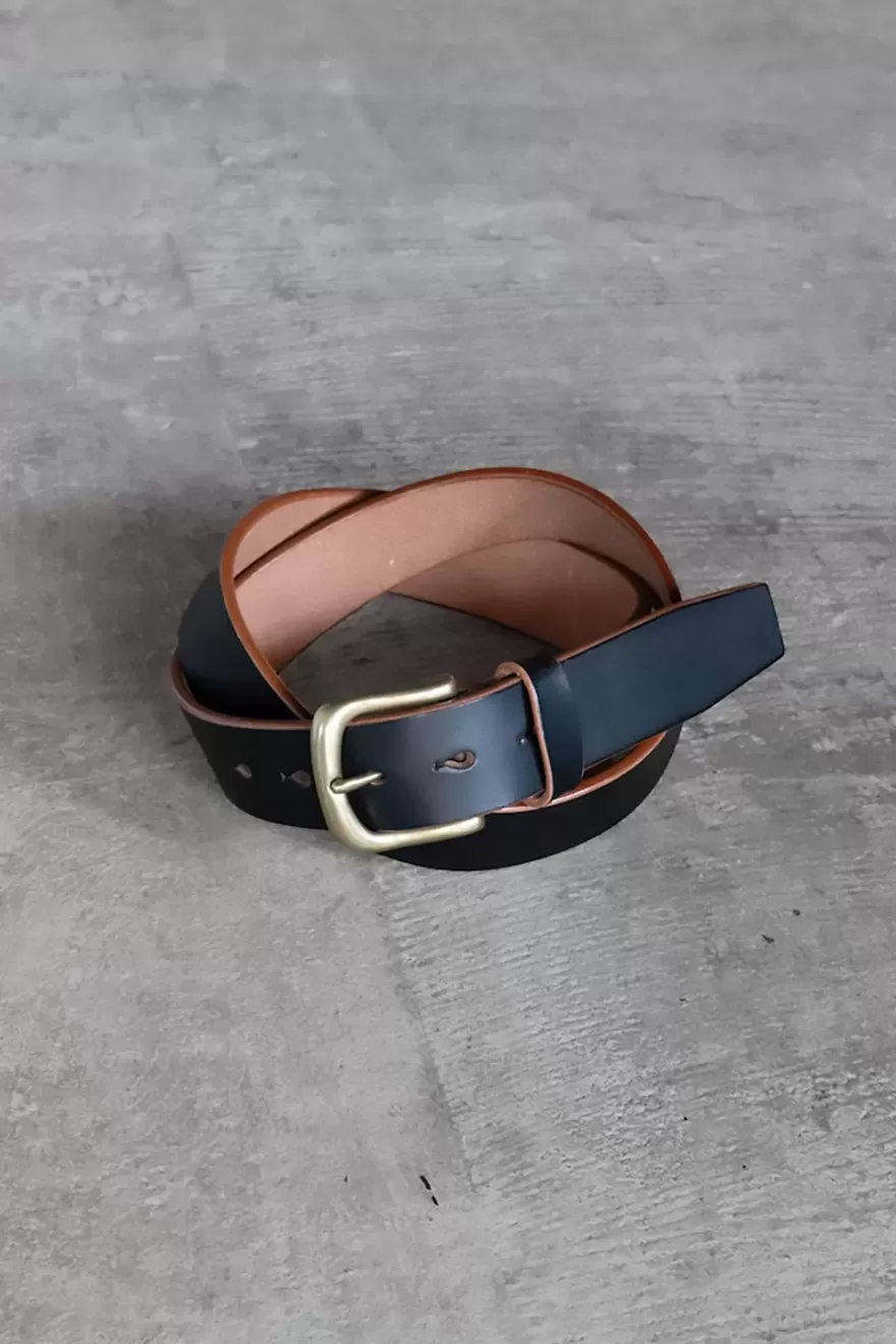 Wide Harness Leather Belt /35mm