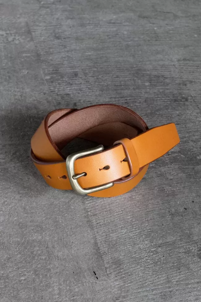 Wide Harness Leather Belt /35mm