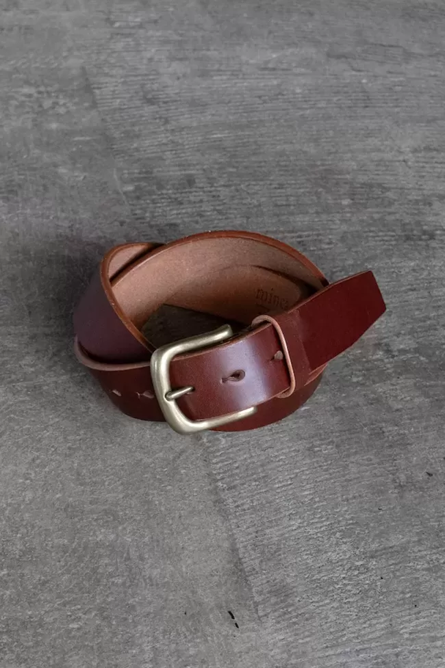 Wide Harness Leather Belt /35mm
