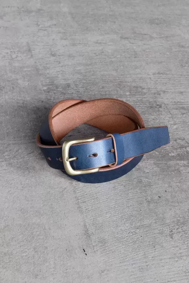 Wide Harness Leather Belt /35mm