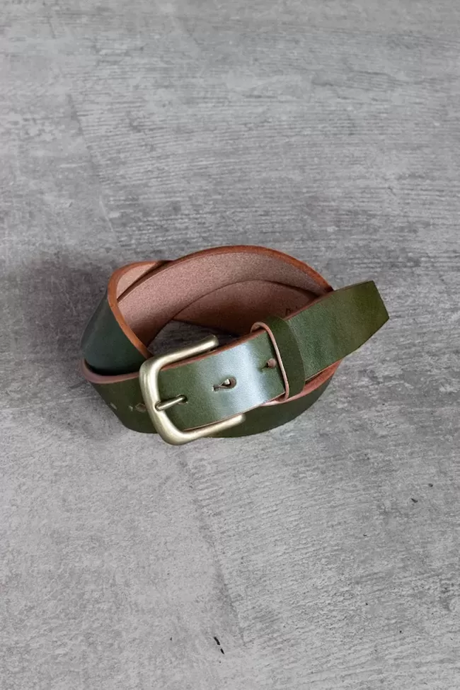 Wide Harness Leather Belt /35mm