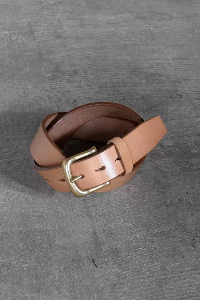 Wide Harness Leather Belt /35mm