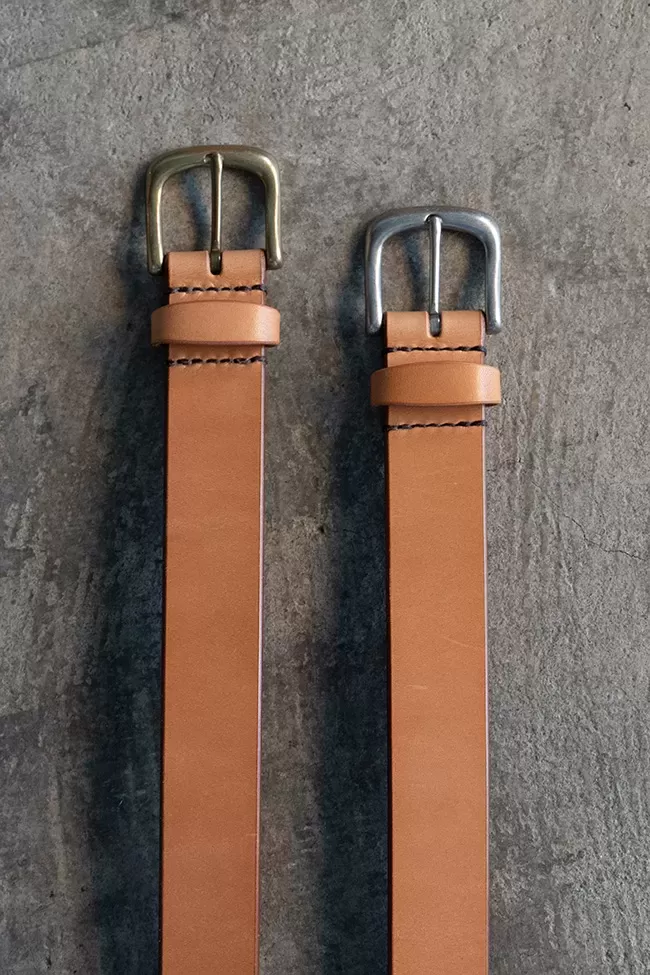 Wide Harness Leather Belt /35mm