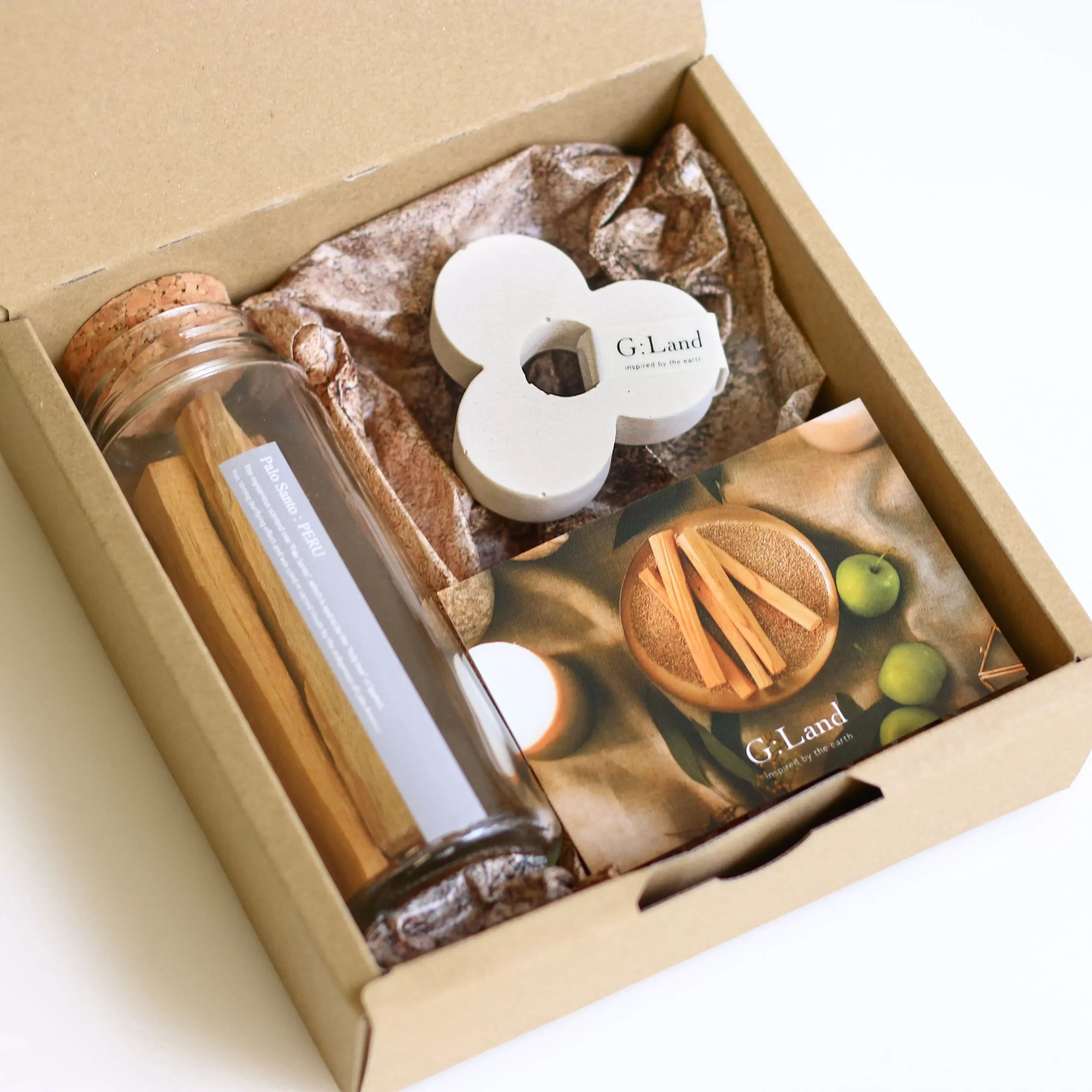 Positive Energy Palo Santo Bottle & Eco Stone Holder set