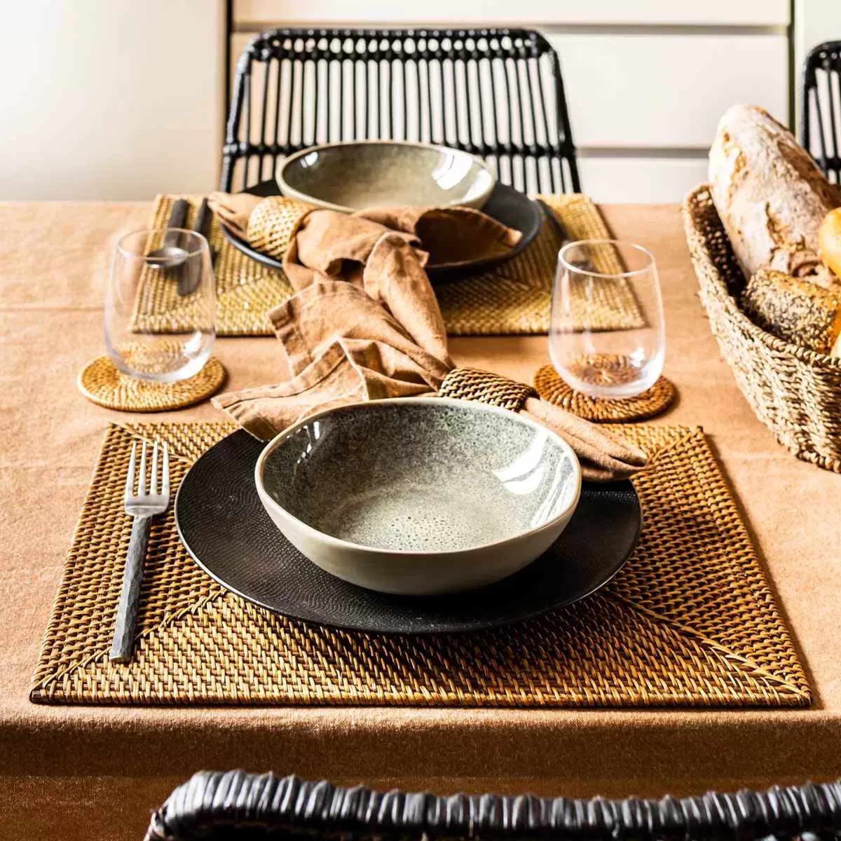 ZICZAC / ジックザック RATTAN（ラタン）Placemat  Rectangle