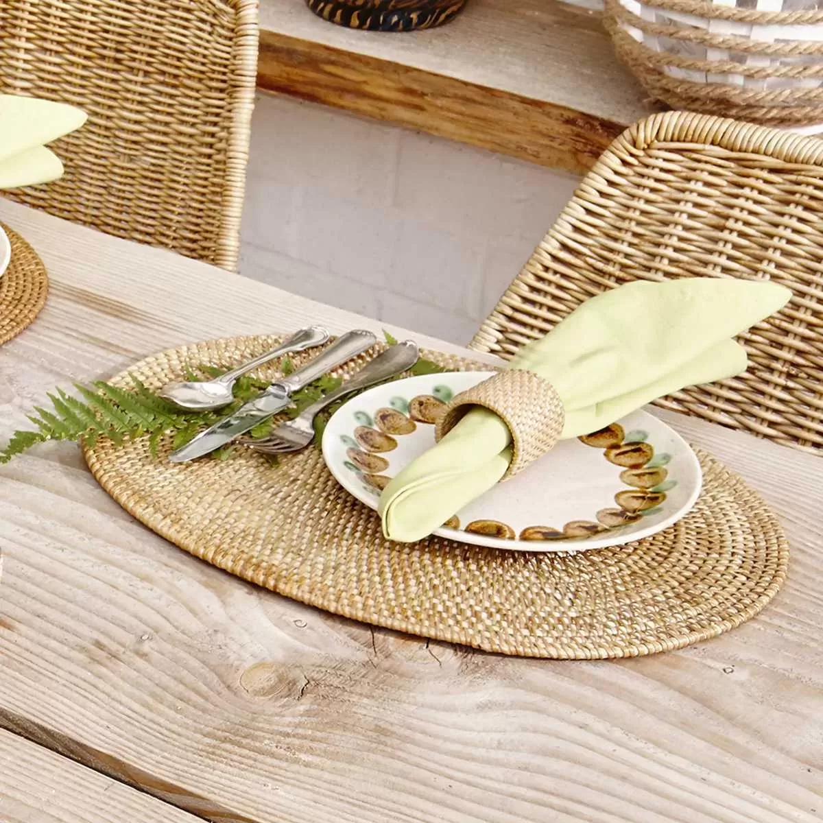 ZICZAC / ジックザック RATTAN（ラタン）Placemat Oval
