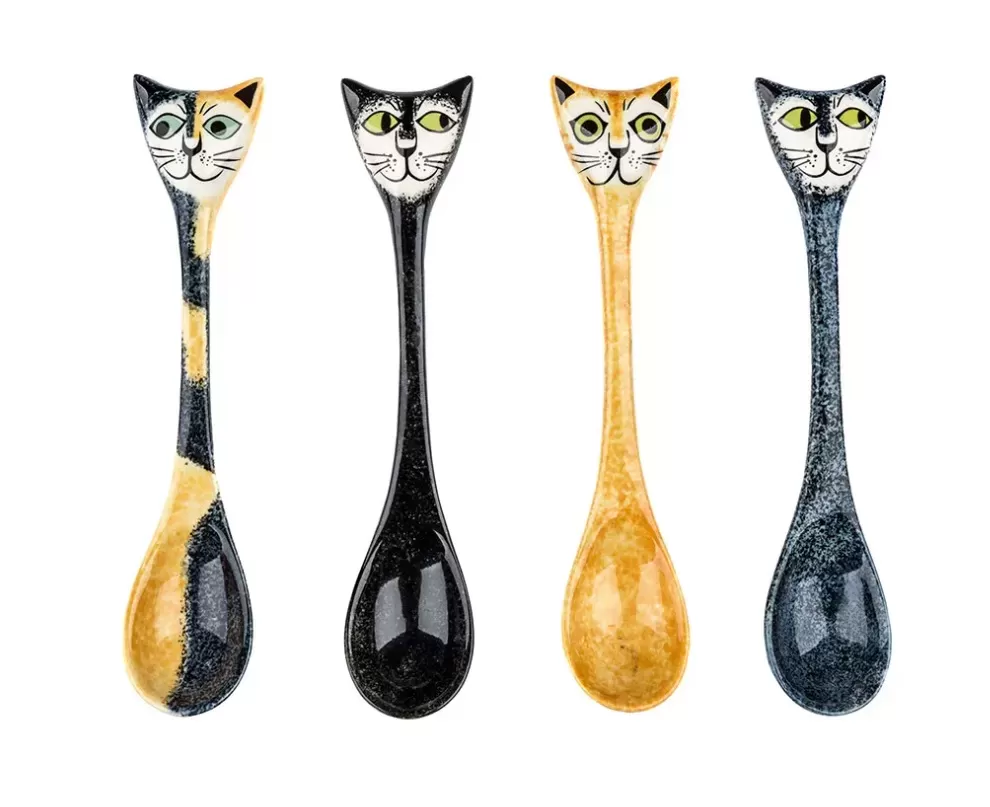 Hannah Turner / ハンナターナーのスプーン Spoons Set of 4 Cat(猫のスプーン)